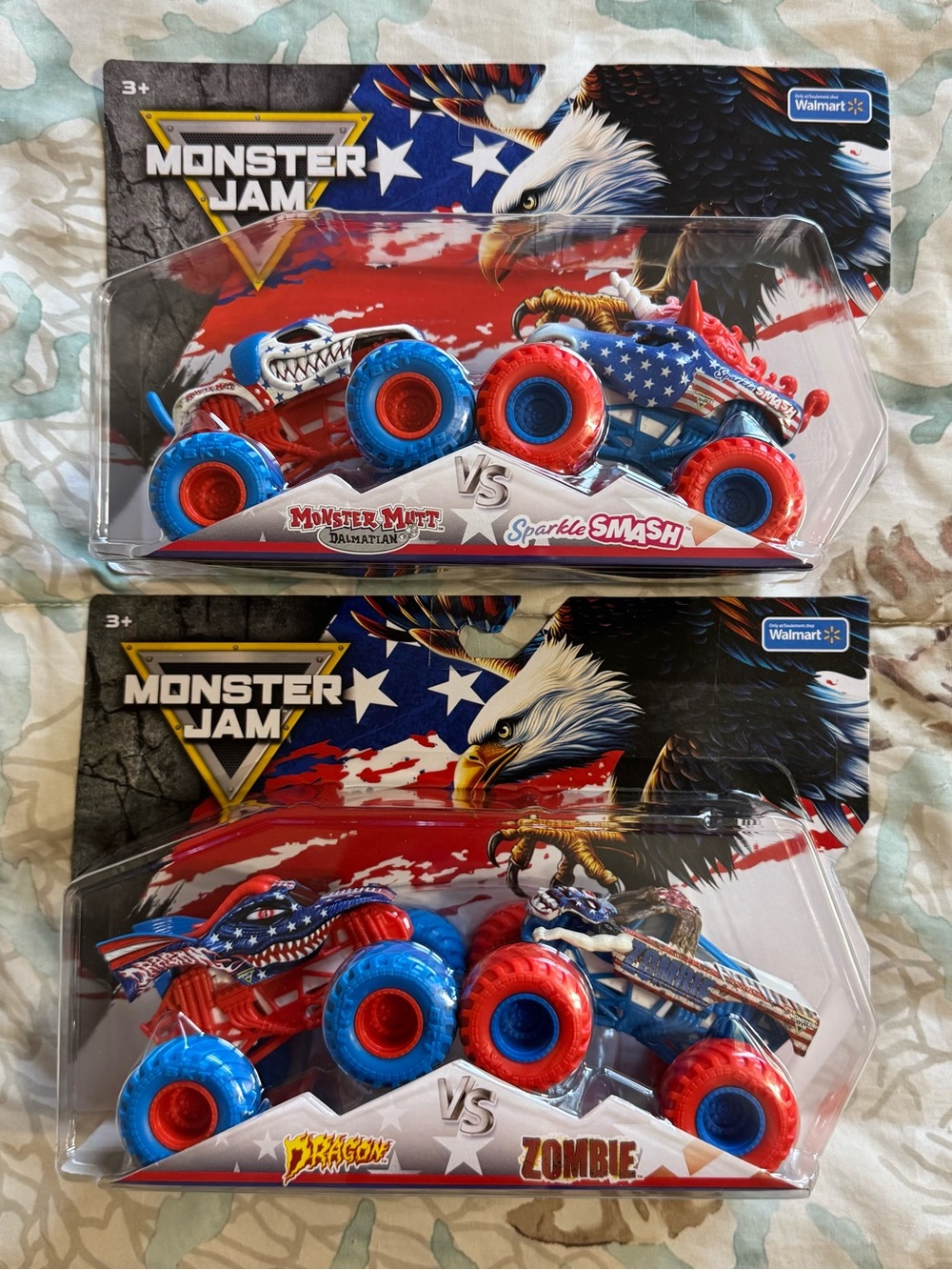 Monster Jam Stars and Stripes Series 2 Full Set (4 trucks)